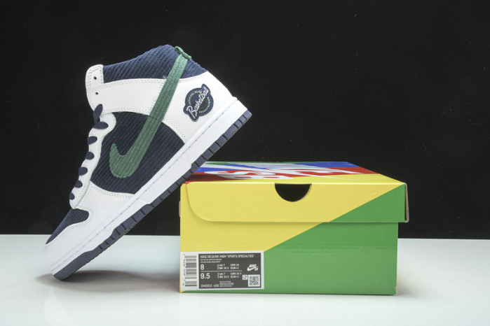 Nike Dunk High Sports Specialties White Navy  DH0953-400