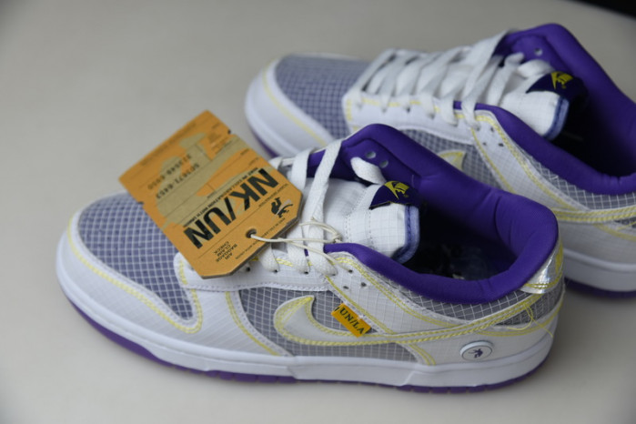 Union LA x Nike Dunk Low Court Purple White Grey Yellow  DJ9649-500