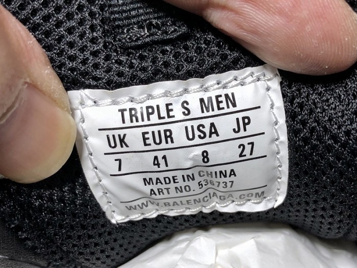 BL TRIPLE S TRAINERS CLEAR SOLE B;ACK BLUE  WHITE   541624  W09OH  1007