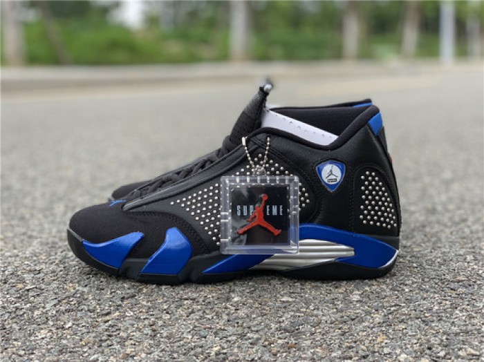 s*upre*me x Air Jordan 14 Retro SP ''Black Varsity Royal BV7630-004