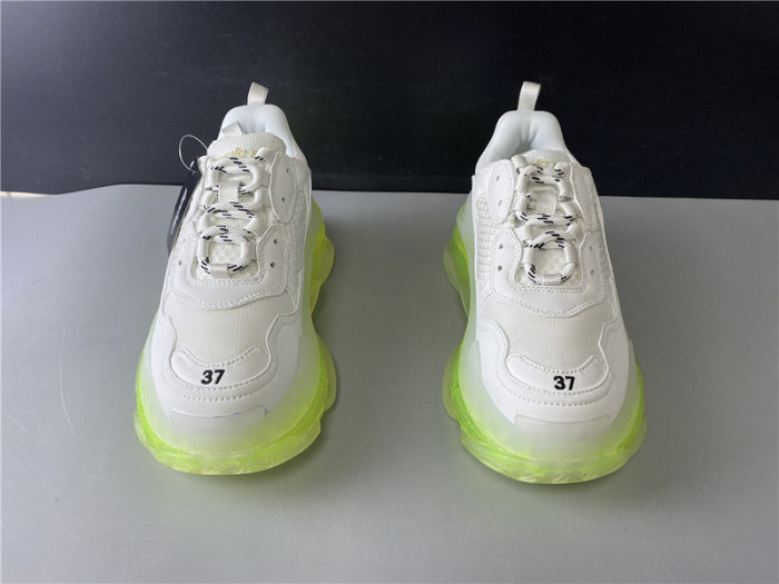 BL TRIPLE S TRAINERS CLEAR SOLE LIGHT GREEN    545325 W09O1 9844