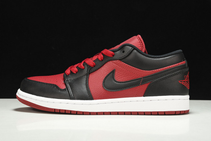 Jordan 1 Low Black Gym Red - 553558-610