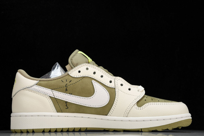 Jordan 1 Retro Low Golf Travis Scott Neutral Olive  FZ3124-200
