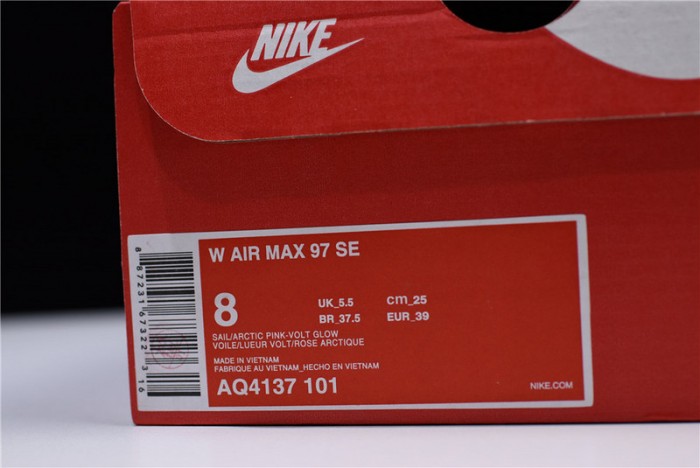 Nike Air Max 97 SE “Corduroy” Sail/Volt Glow/Arctic Pink womens AQ4137-101