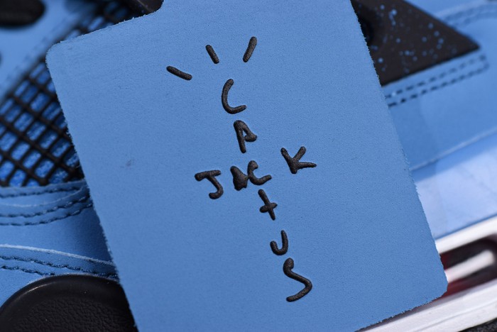 Travis Scott x Air Jordan 4 “Houston Oilers”  University Blue 308497-406