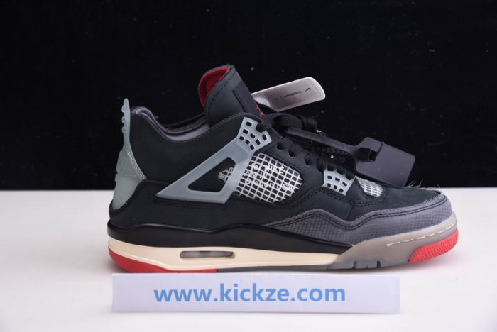 OF x Air Jordan 4 “Bred” CV9388-001