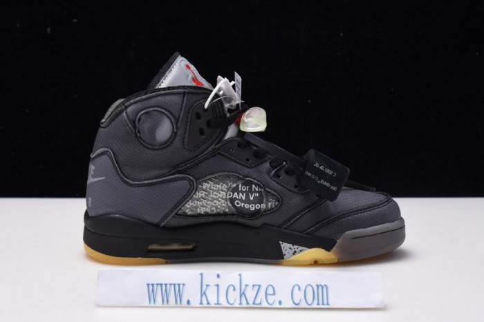 OF Air Jordan 5 SP Black Muslin Fire Red CT8480-001
