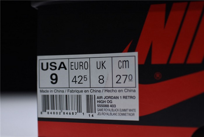 AIR JORDAN 1 OG “Game Royal” blue mens 555088-403