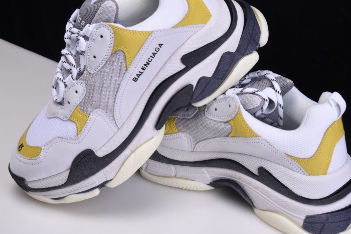 BL TRIPLE S TRAINERS CLEAR SOLE  GREY YELLOF  WHITE   541624  W09OH  1008