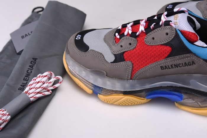 BL TRIPLE S TRAINERS CLEAR SOLE BLUE ADN RED 541624  W09O1 2120