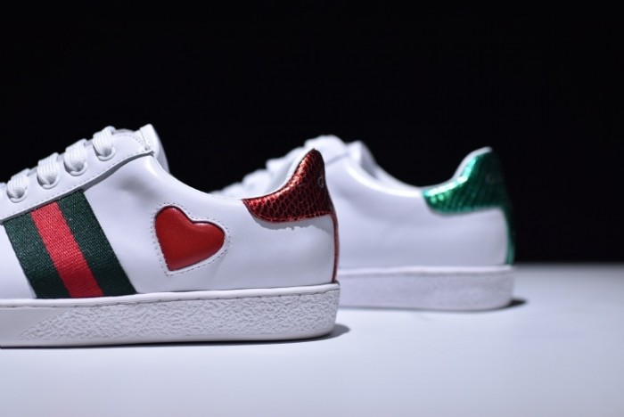 GC Ace Embroidered Low-Top Sneaker with RED HEART WOMENS