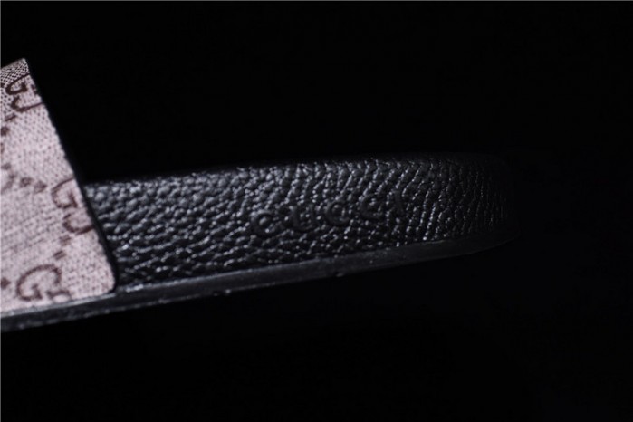 GC Leather SLIDE SANDAL with PLAID