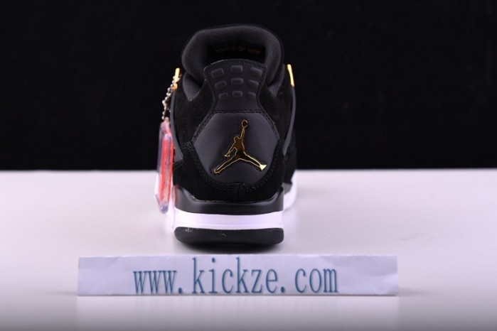 Air Jordan 4 “Royalty”  Black/Metallic Gold-White mens 308497-032