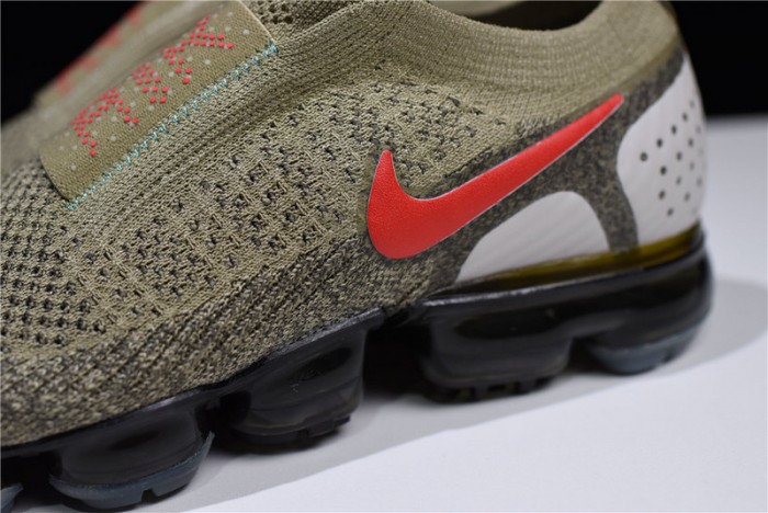 Nike VaporMax FK Moc 2 Natural Olive Habanero Red Air Vapor Max mens  AH7006-200